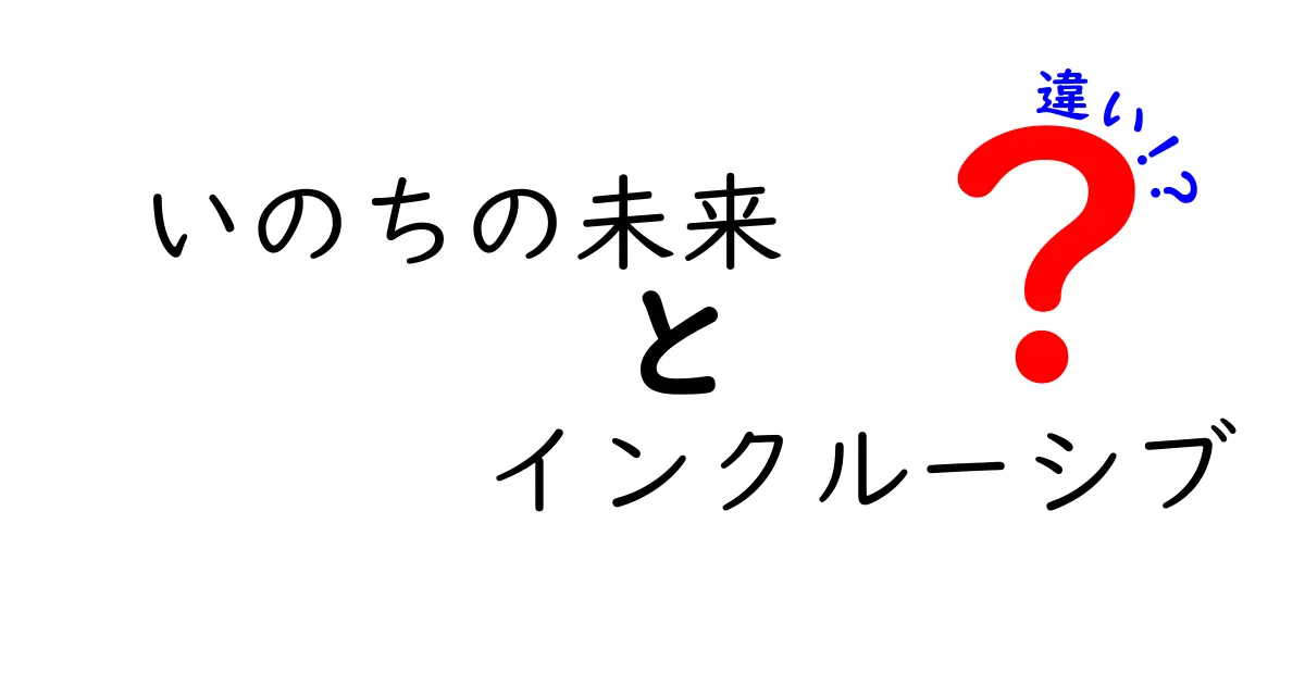 いのちの未来とインクルーシブの違いをつなぐ新しい視点:誰も取り残さない社会を目指す理由