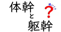 体幹と躯幹の違いをわかりやすく解説!意味・使い方・学習ポイントを中学生にも