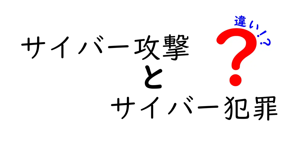 サイバー攻撃とサイバー犯罪の違いを徹底解説|原因・事例・対策を中学生にもわかる言葉で