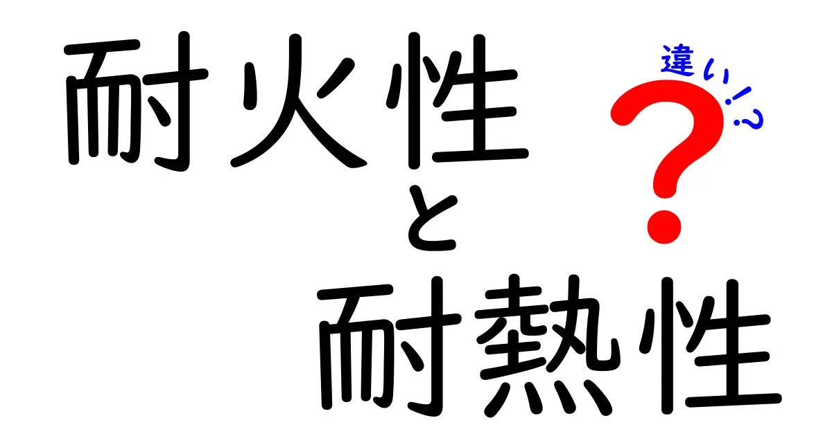 耐火性と耐熱性の違いを徹底解説!用途別の見分け方と日常で役立つポイント
