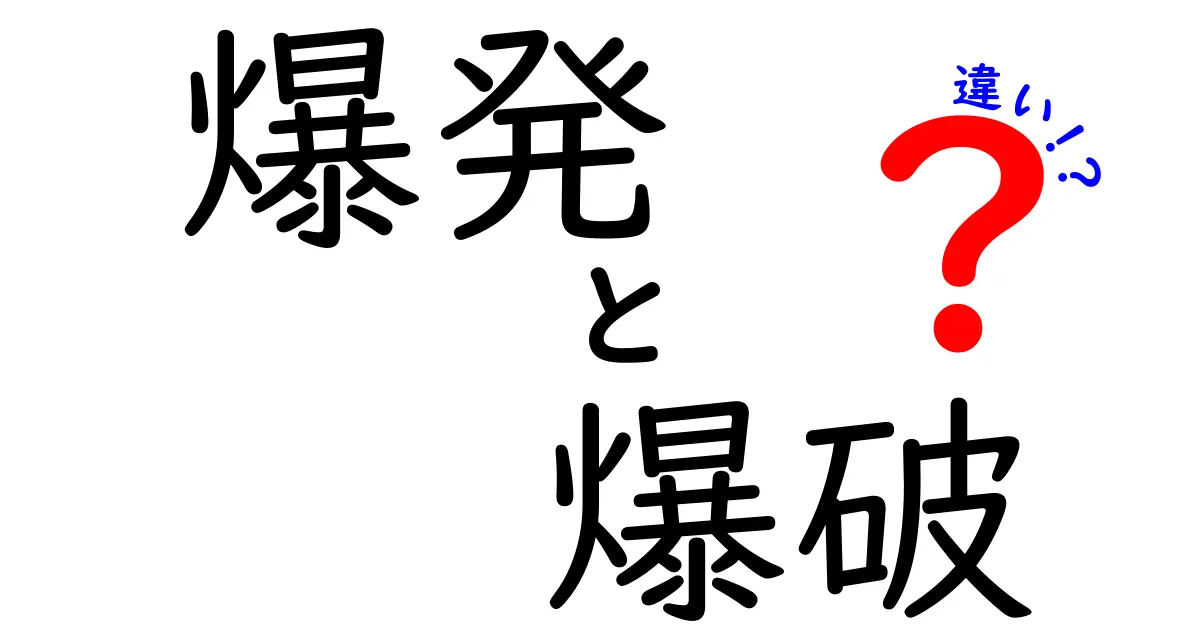 爆発と爆破の違いを徹底解説!意味・使い分け・身近な例を中学生にもわかる言葉で