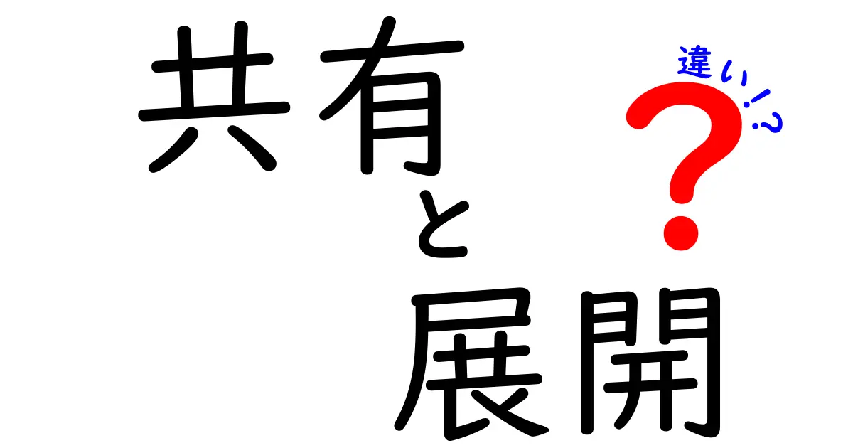 共有と展開の違いを徹底解説!場面別の使い分けと失敗しないポイント