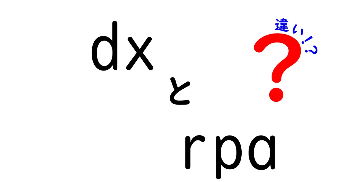 DXとRPAの違いを徹底解説！あなたのビジネスに活かす方法とは？