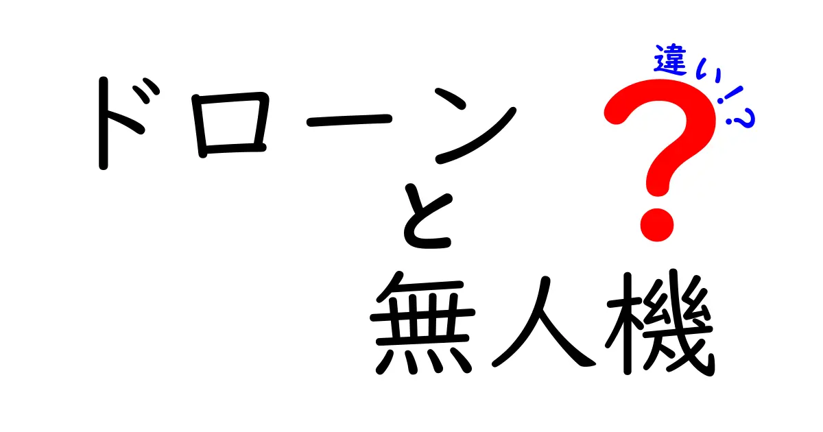 ドローンと無人機の違いを徹底解説！あなたの知らない新たな世界