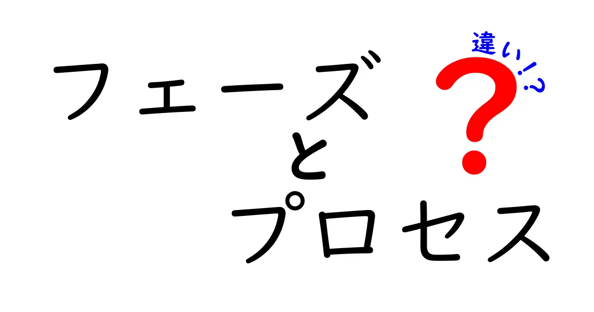 フェーズとプロセスの違いとは？わかりやすく解説します！