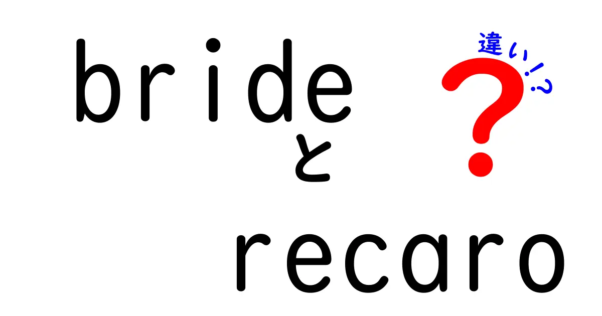 BRIDEとRECAROの違いとは？見逃せないシート選びのポイント