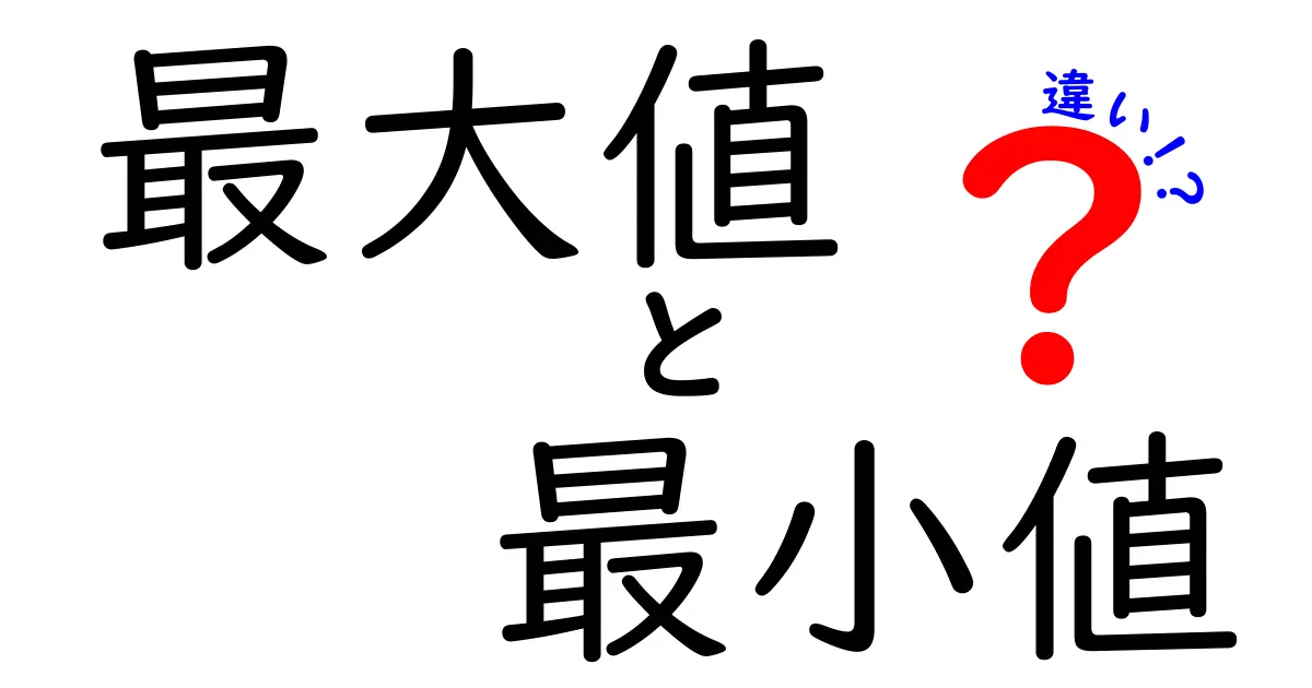 最大値と最小値の違いを徹底解説！中学生にもわかる簡単な例を紹介