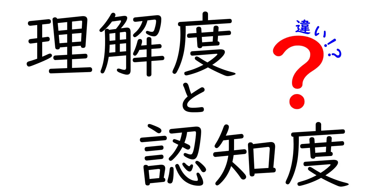 理解度と認知度の違いとは？あなたの知識を深めよう！