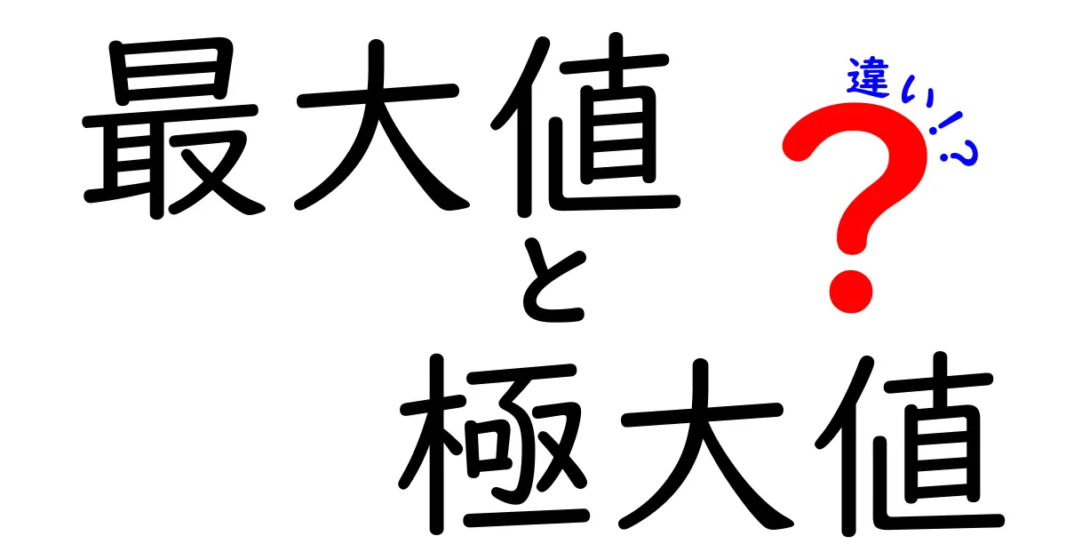 最大値と極大値の違いとは？数学の世界での重要なポイントを解説！