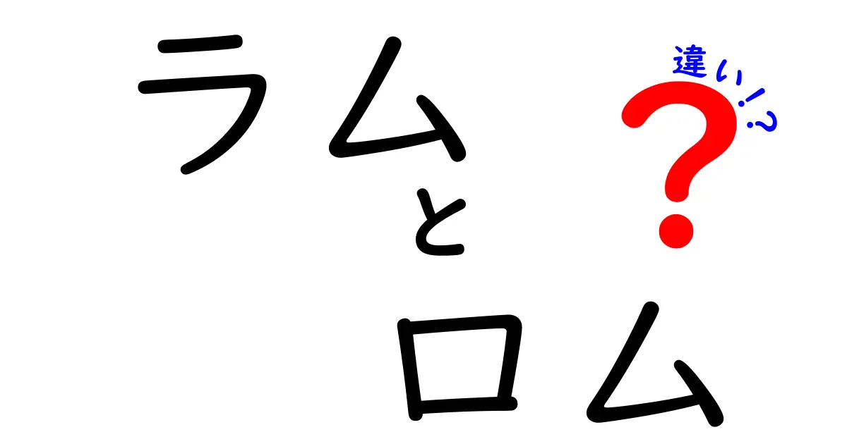 ラムとロムの違いを知ろう！それぞれの特性と使い方を解説