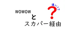 wowowとスカパー経由の違いは？