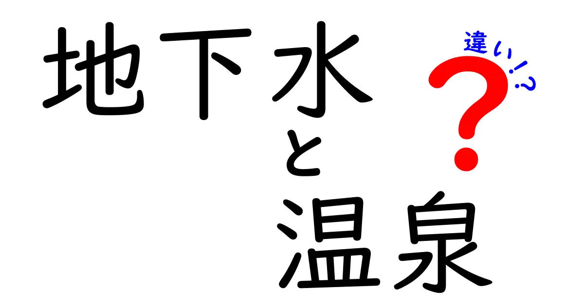 地下水と温泉の違いを徹底解説!あなたは分かる?
