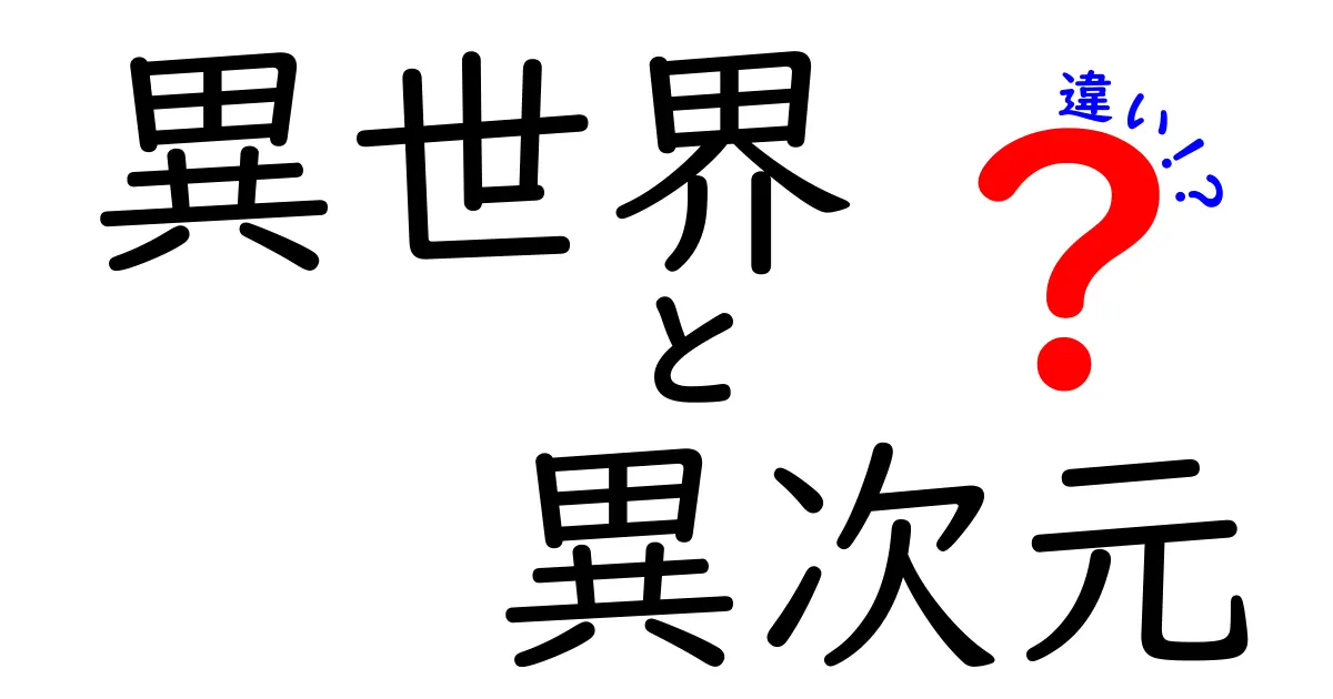 異世界と異次元の違いを徹底解説！あなたの知らない世界の秘密とは？