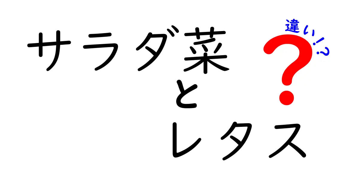 サラダ菜とレタスの違いを徹底解説！食べ方や栄養素の違いとは？