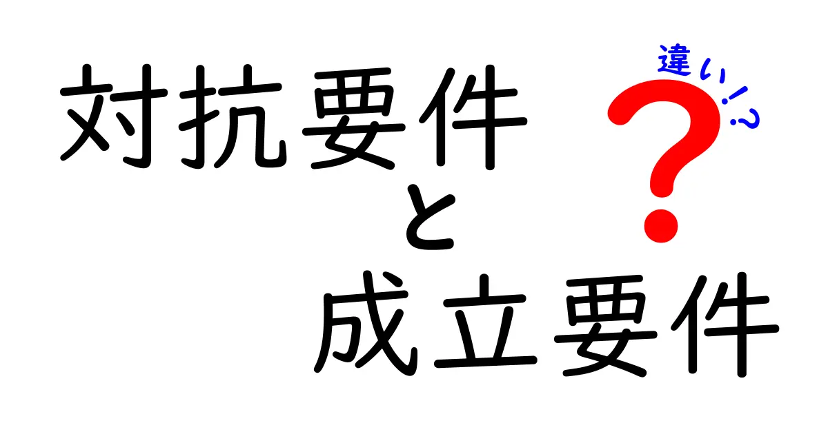 「対抗要件」と「成立要件」の違いがひと目でわかる!
