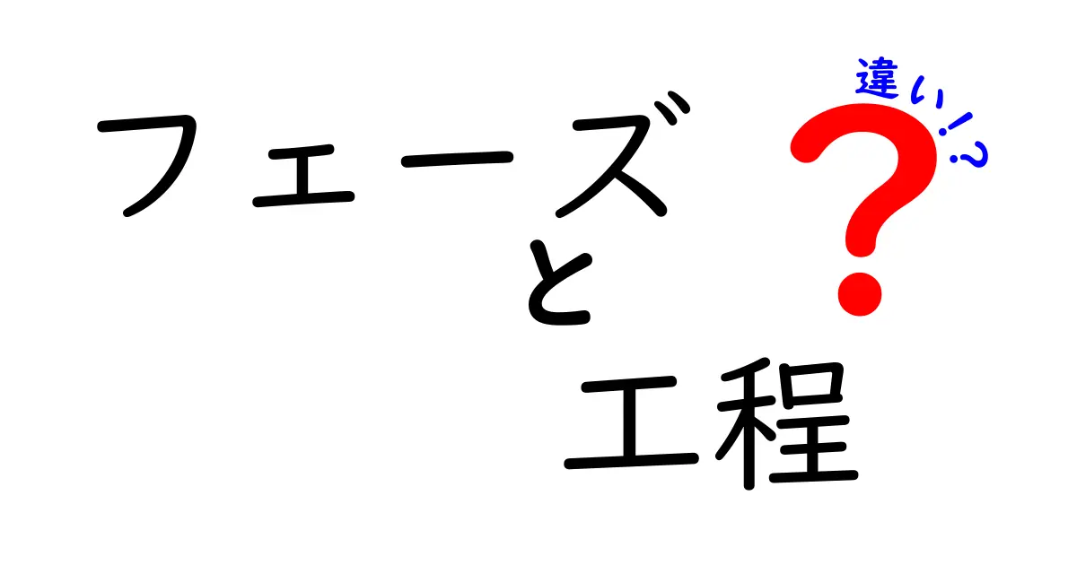 フェーズと工程の違いを徹底解説！あなたは理解できていますか？