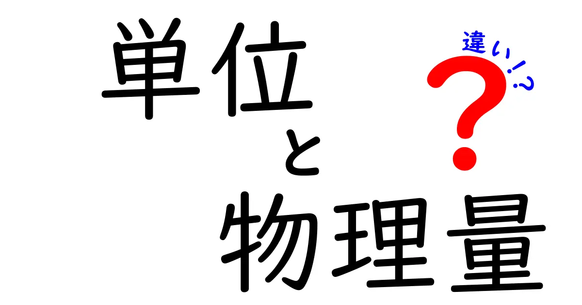単位と物理量の違いをわかりやすく解説!
