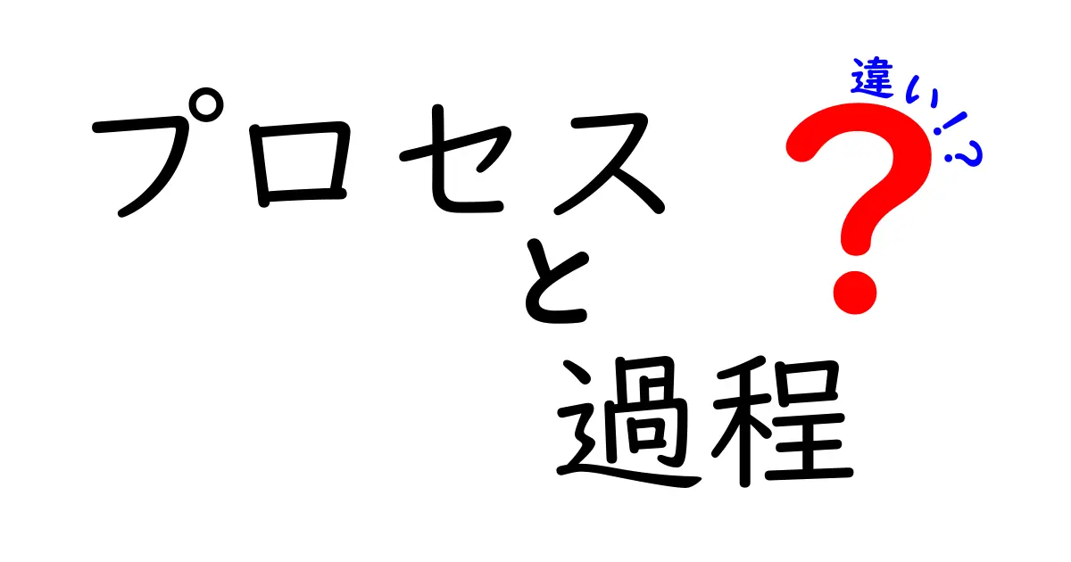 プロセスとは？過程との違いをわかりやすく解説！