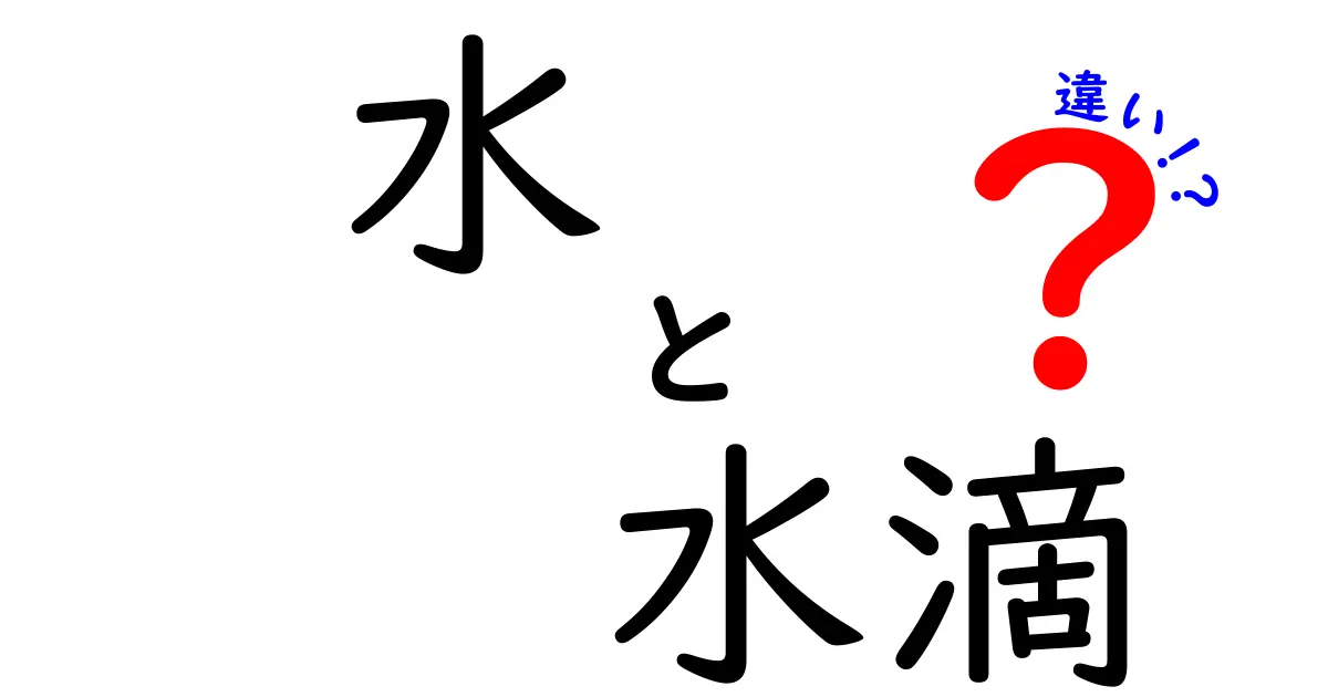 水と水滴の違いとは？その性質と私たちの生活への影響