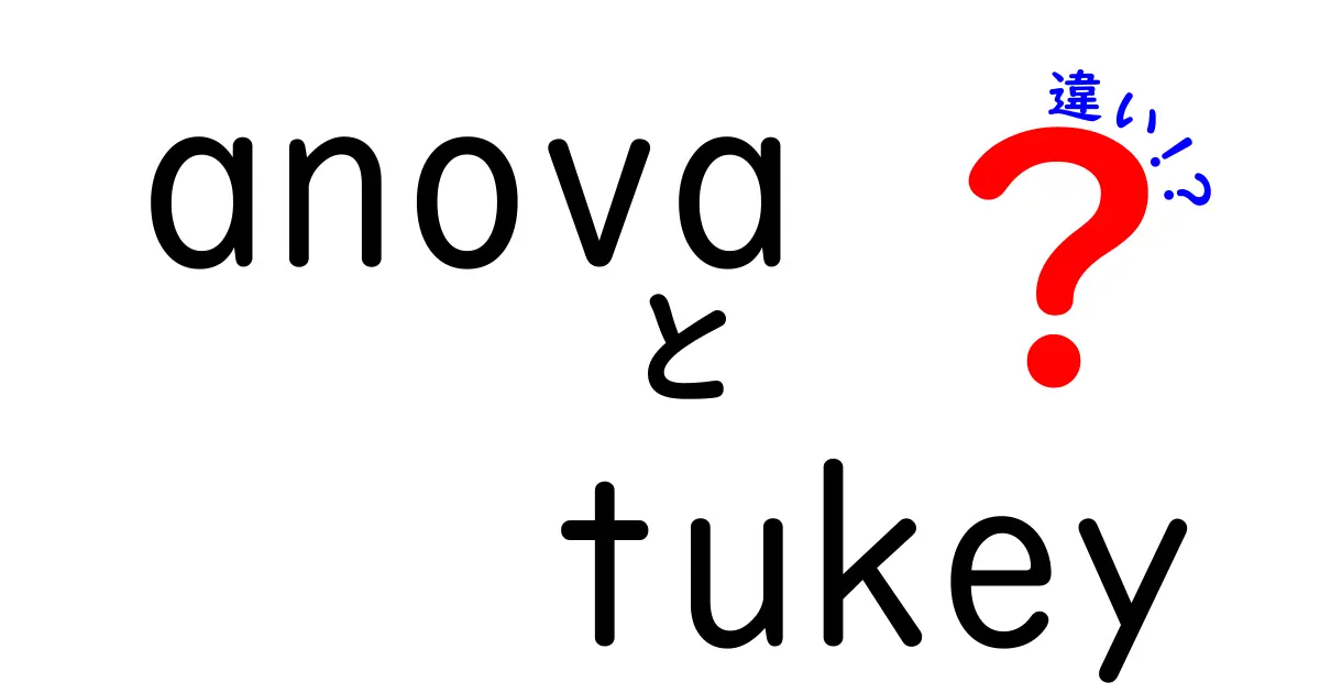 ANOVAとTukeyの違いをわかりやすく解説!統計手法の理解を深めよう
