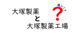 大塚製薬と大塚製薬工場の違いは？