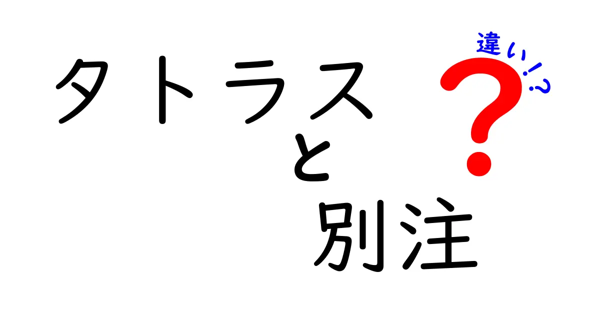 タトラスの別注品とは？通常品との違いを徹底解説！