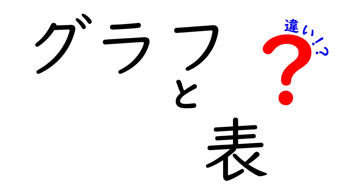 グラフと表の違いを知ろう！データの見せ方が変わる2つの手法