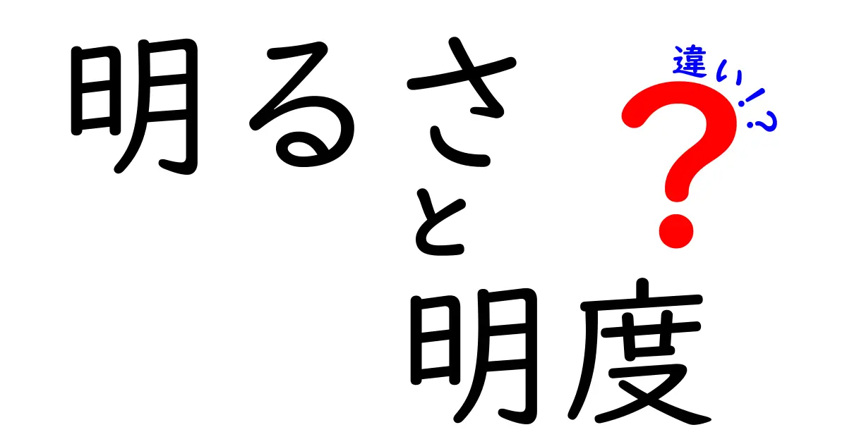 明るさと明度の違いを徹底解説！あなたの生活に役立つ知識