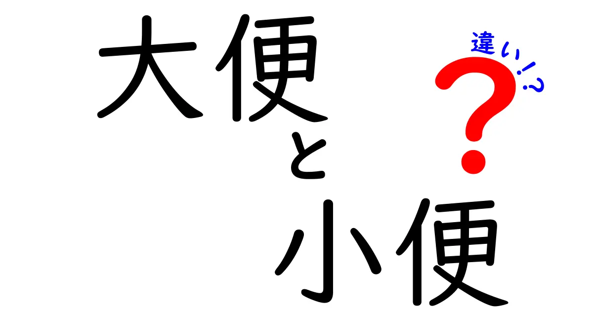 大便と小便の違いをわかりやすく解説!どちらも体に必要なものだが…