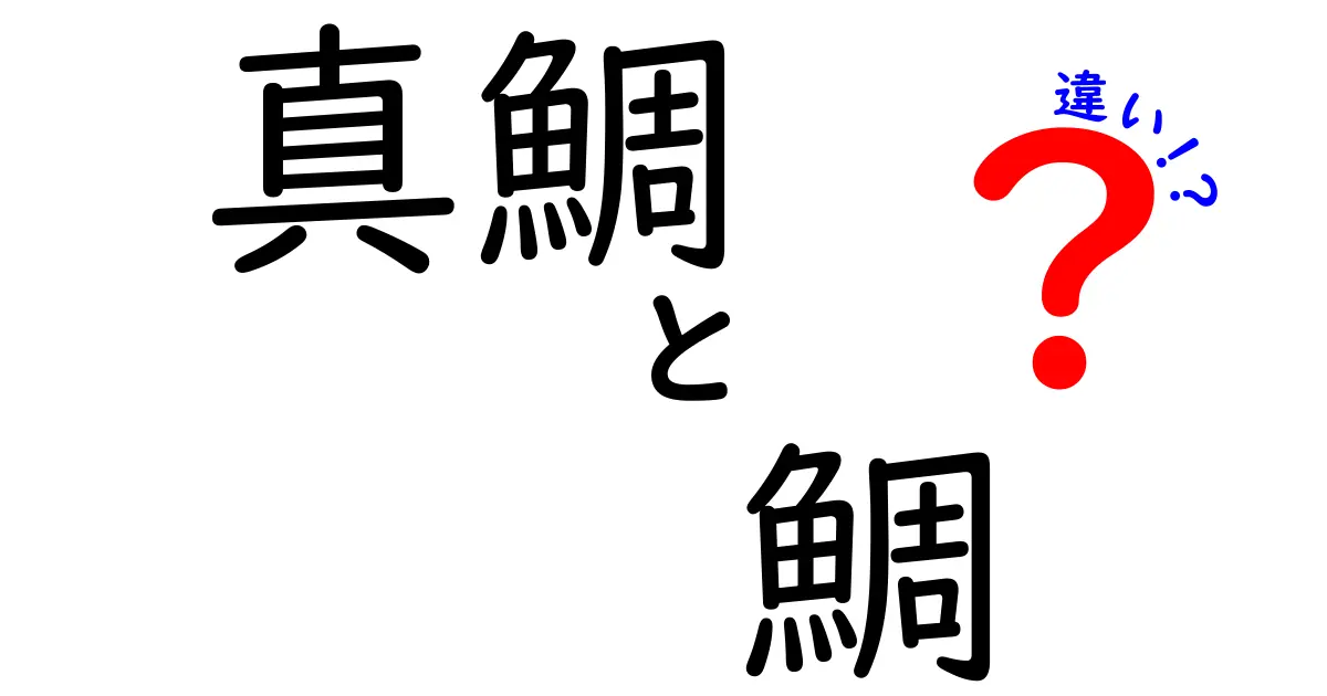 真鯛と鯛の違いを徹底解説！どっちが美味しい？