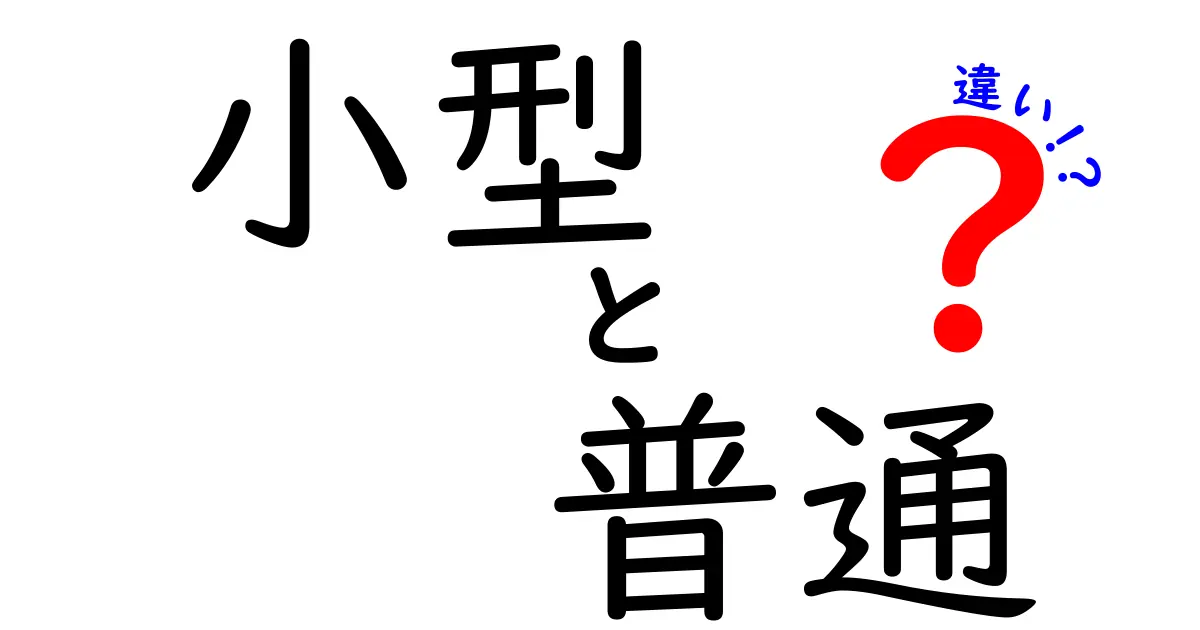 小型と普通の違いとは？サイズによる特徴と利便性を徹底解説