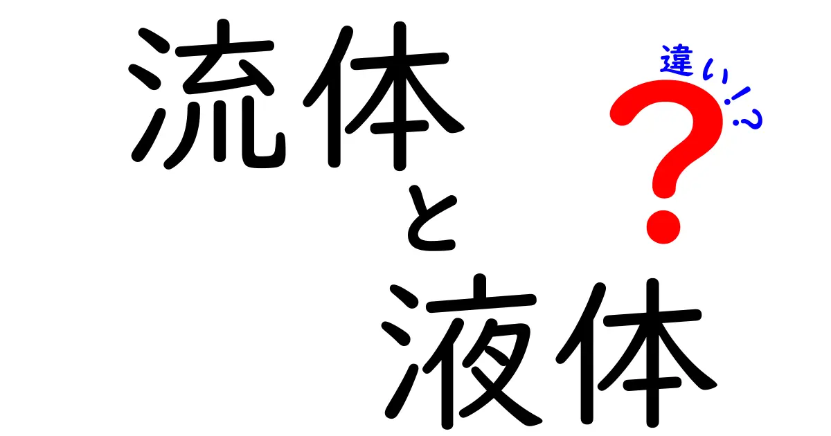 流体と液体の違いを徹底解説!知って得られる科学の基礎