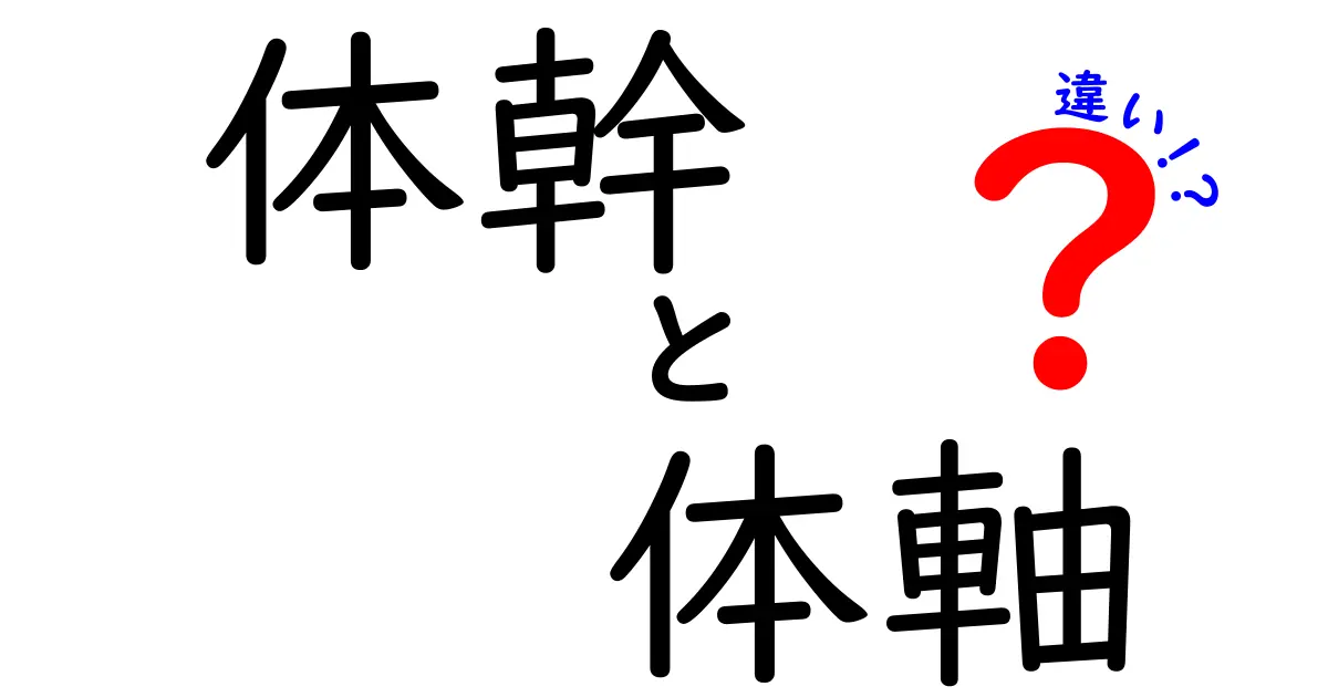 体幹と体軸の違いとは？健康な体作りに欠かせない要素を解説！