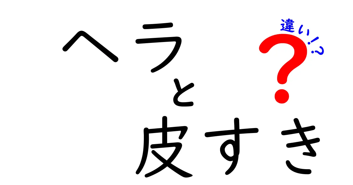 ヘラと皮すきの違いを知っていますか？それぞれの特徴を徹底解説！