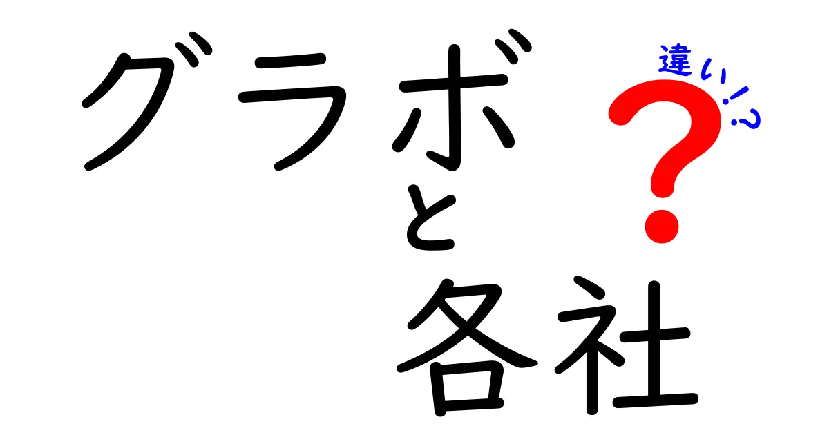 グラボの各社の違いを徹底解説！あなたにピッタリの選び方とは？