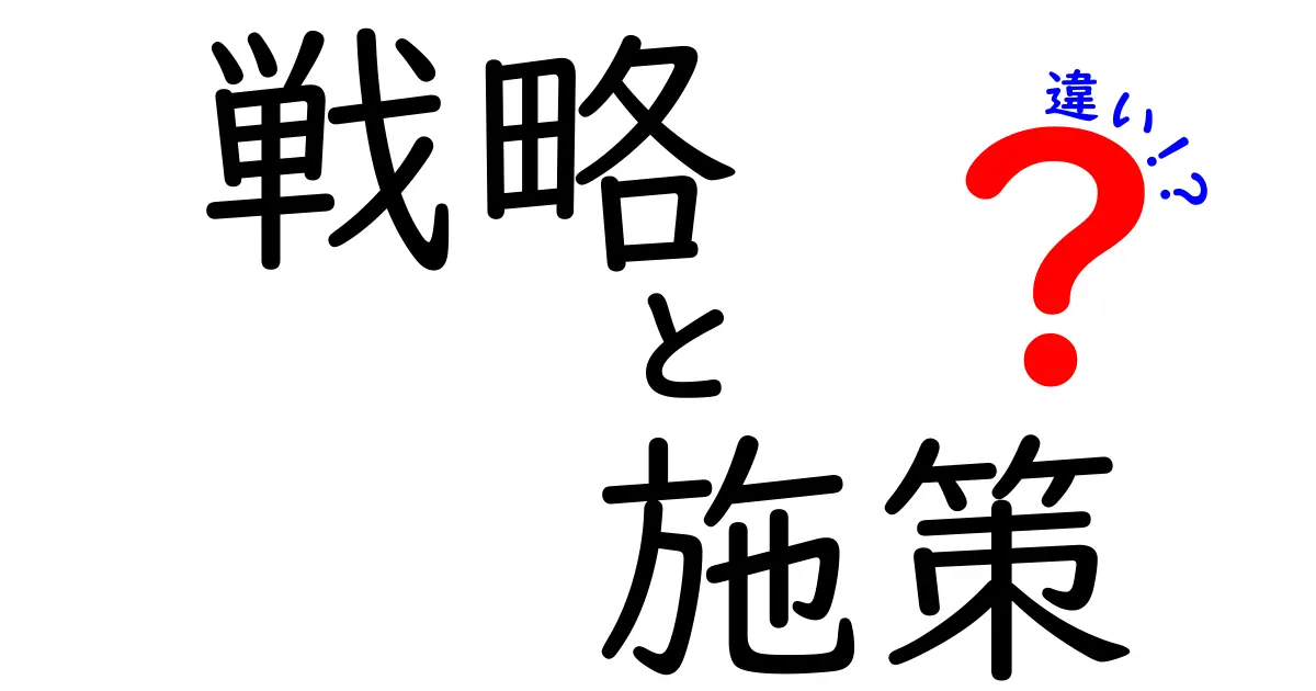 戦略と施策の違いをわかりやすく解説！成功への道のりを知ろう