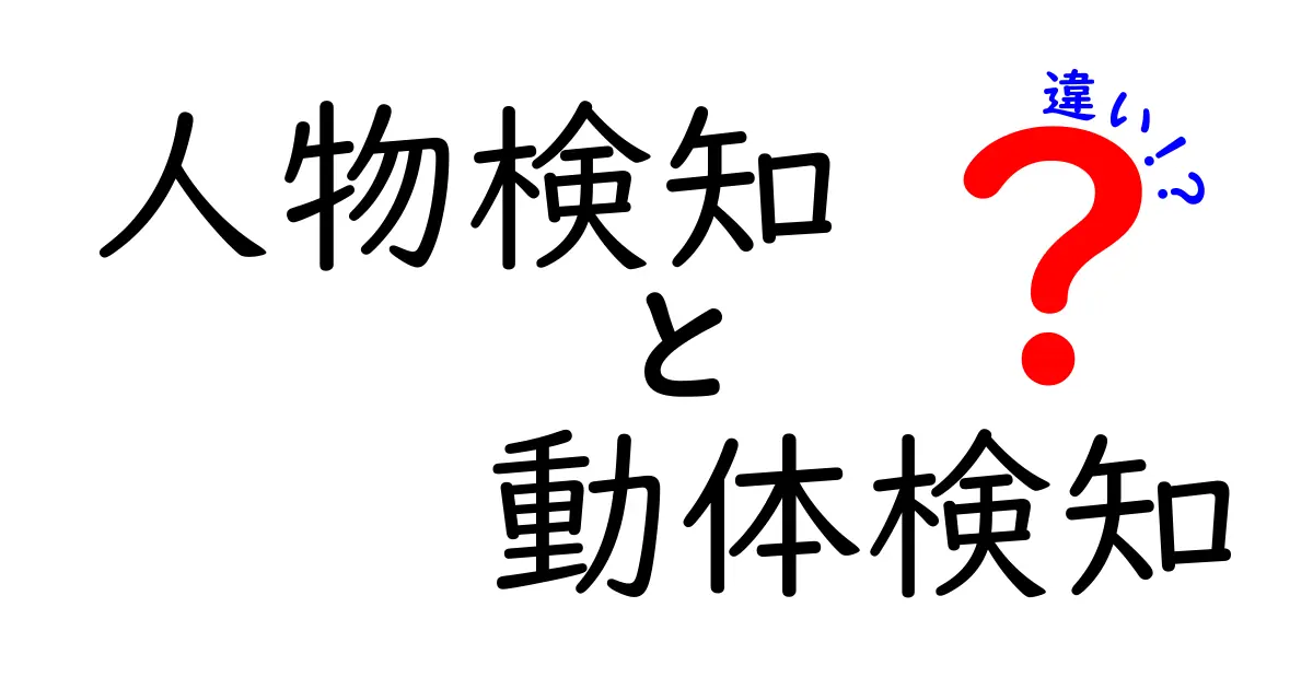 人物検知と動体検知の違いをわかりやすく解説！