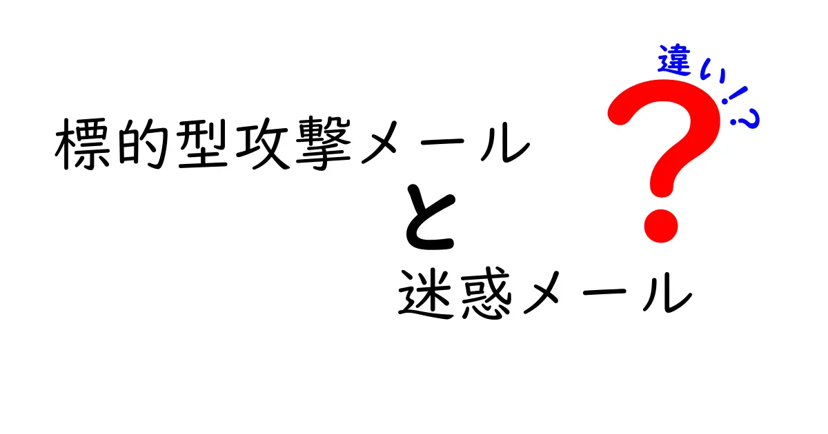 標的型攻撃メールと迷惑メールの違いを徹底解説！あなたのメールは安全？