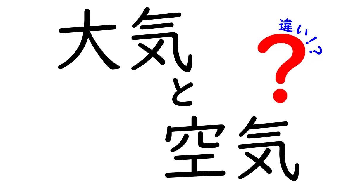 大気と空気の違いを徹底解説!あなたの生活への影響とは