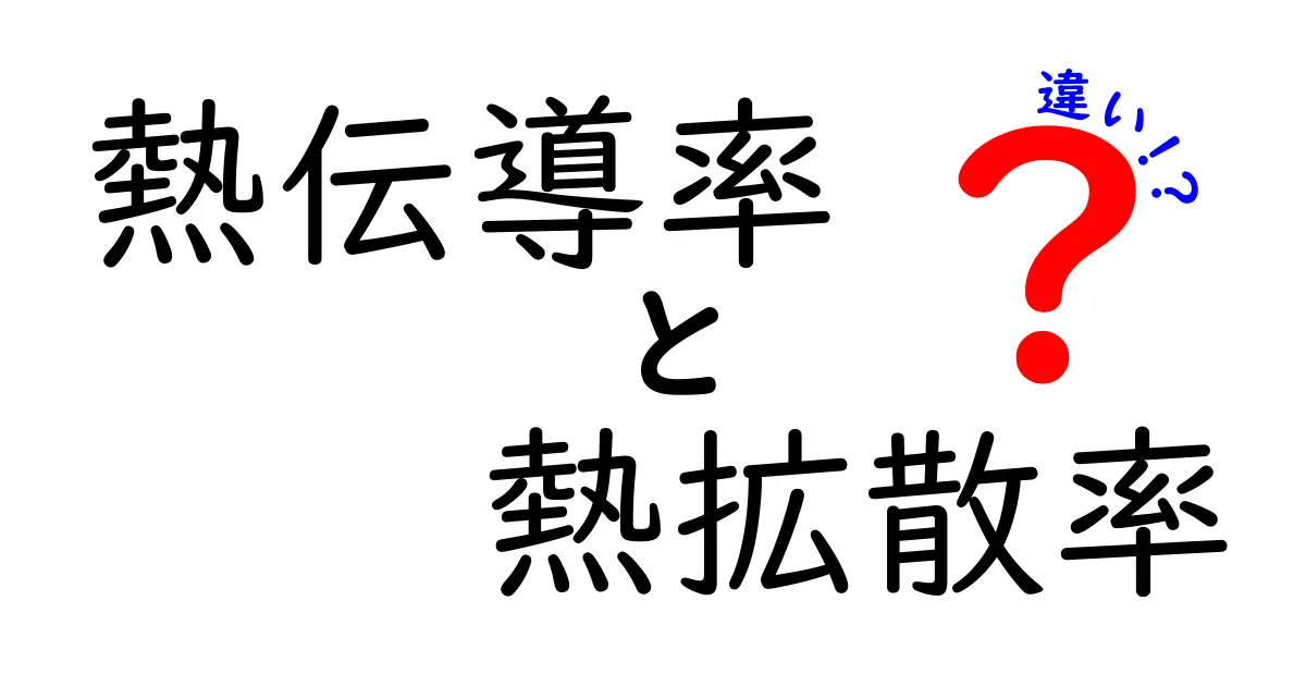 熱伝導率と熱拡散率の違いをわかりやすく解説！