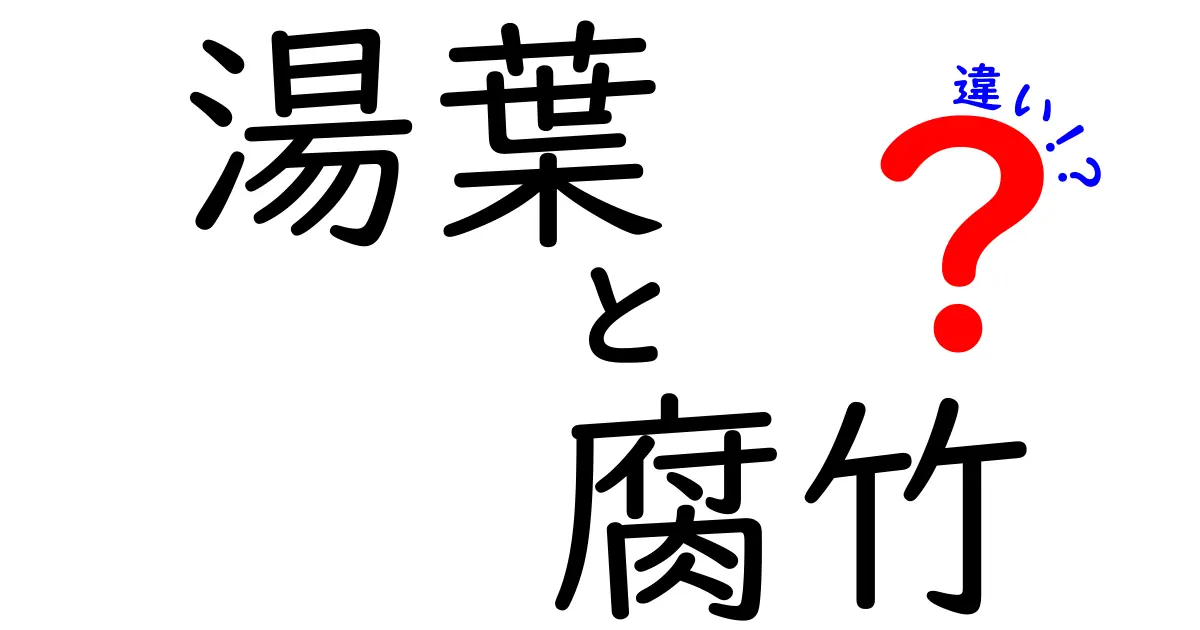 湯葉と腐竹の違いを徹底解説！知って得する豆腐料理の世界