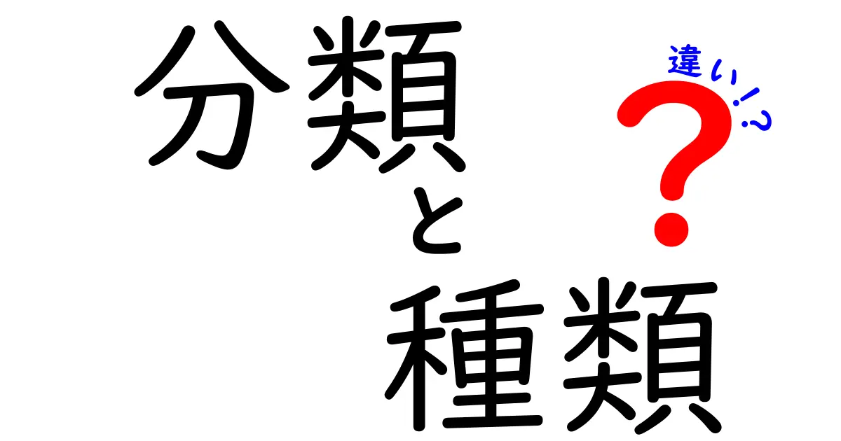 分類と種類の違いをわかりやすく解説！