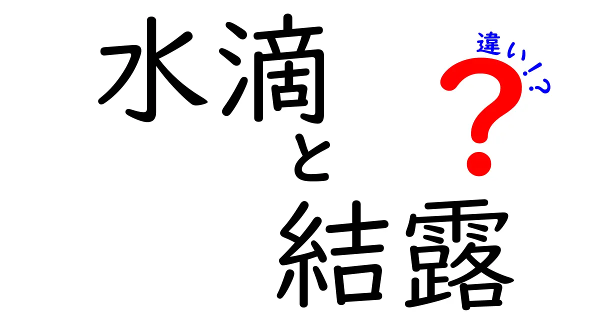 水滴と結露の違いとは？私たちの身の回りで見る水の不思議