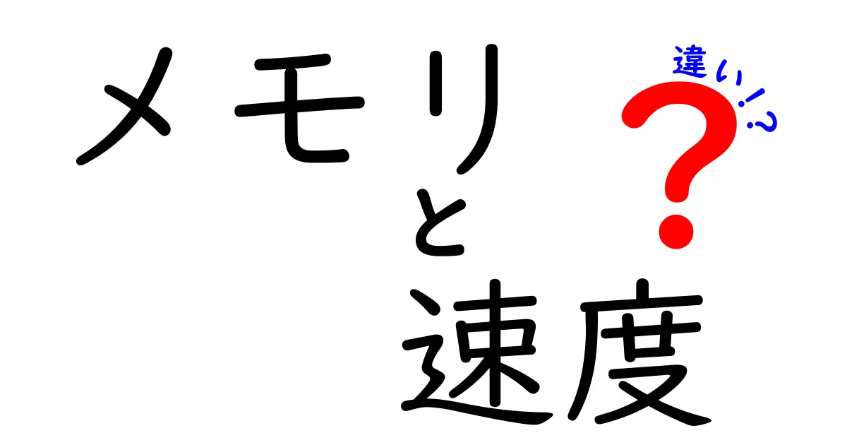 メモリの速度の違いがパソコンに与える影響とは？