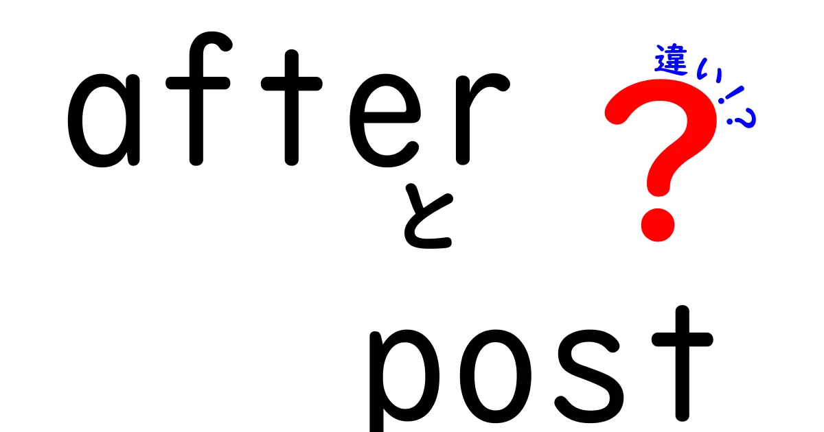 AfterとPostの違いを知って、英語をもっと楽しもう!