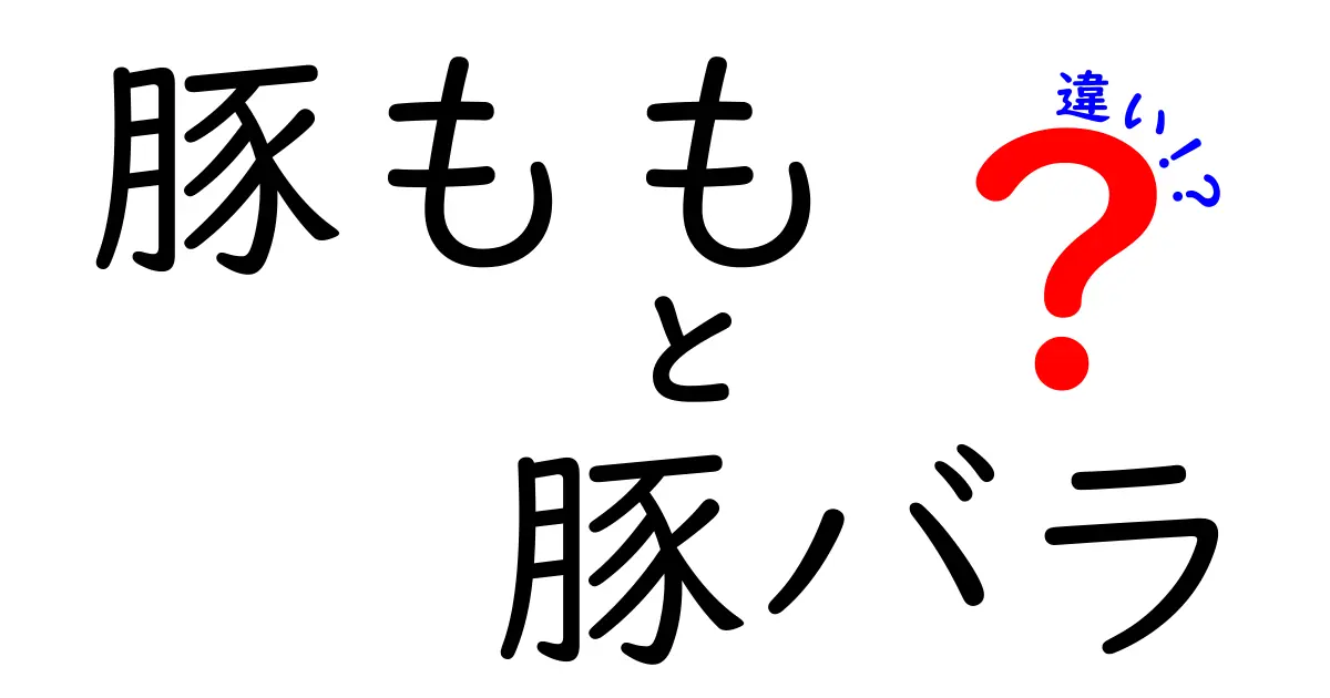 豚ももと豚バラの違いを徹底解説！どちらが美味しいのか？