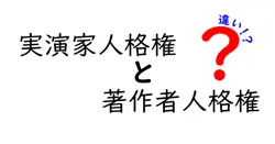 実演家人格権と著作者人格権の違いは？