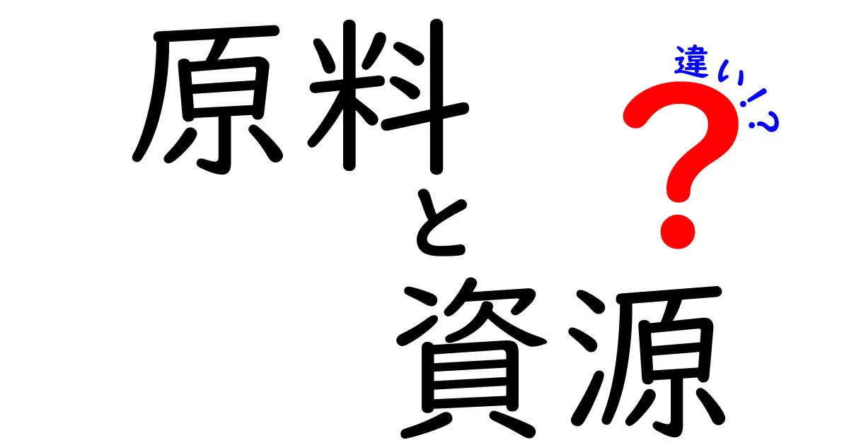 原料と資源の違いを知って、ものづくりの世界を理解しよう！