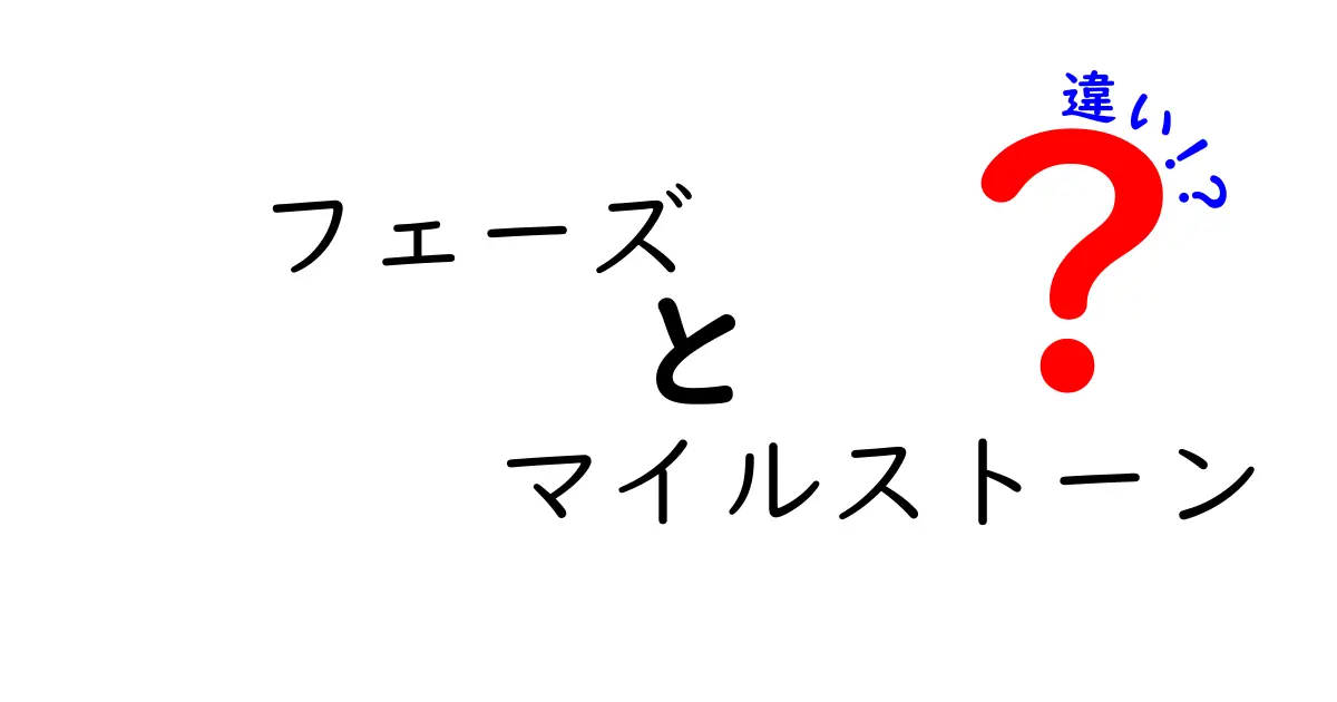 フェーズとマイルストーンの違いを徹底解説！プロジェクト管理の基本用語を理解しよう