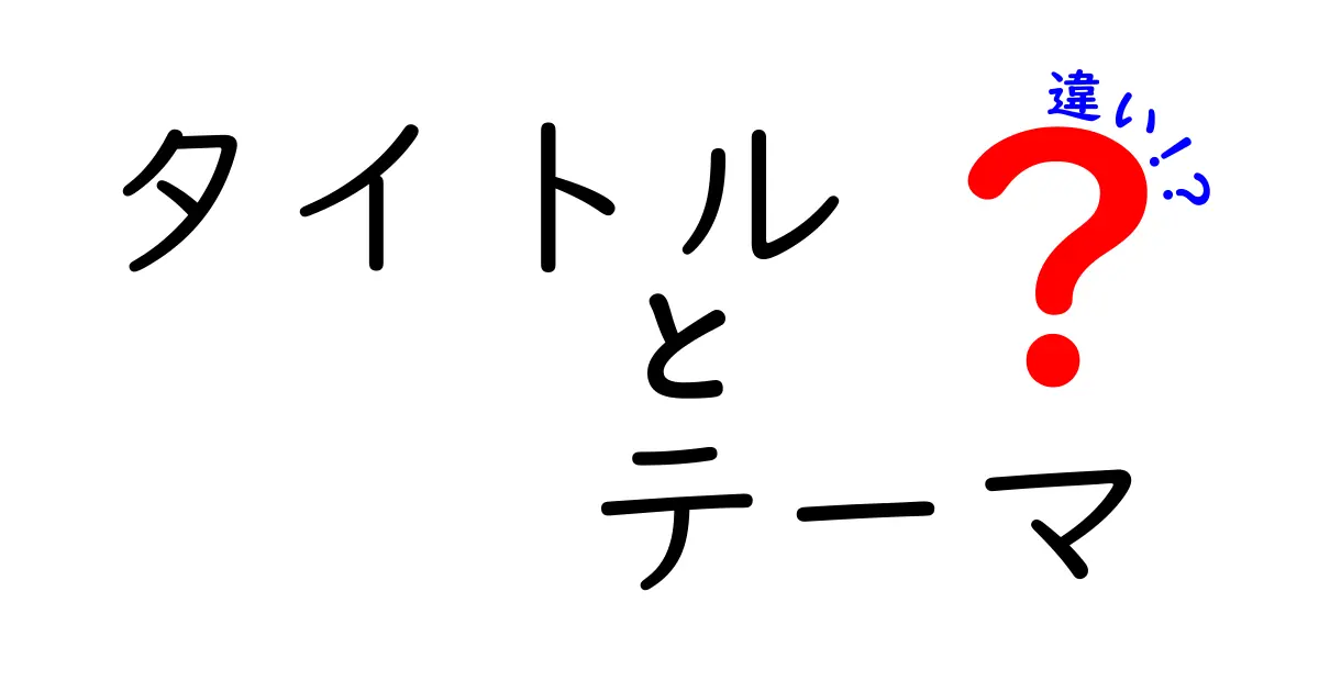 テーマとタイトルの違いとは？コンテンツ制作の基本を解説